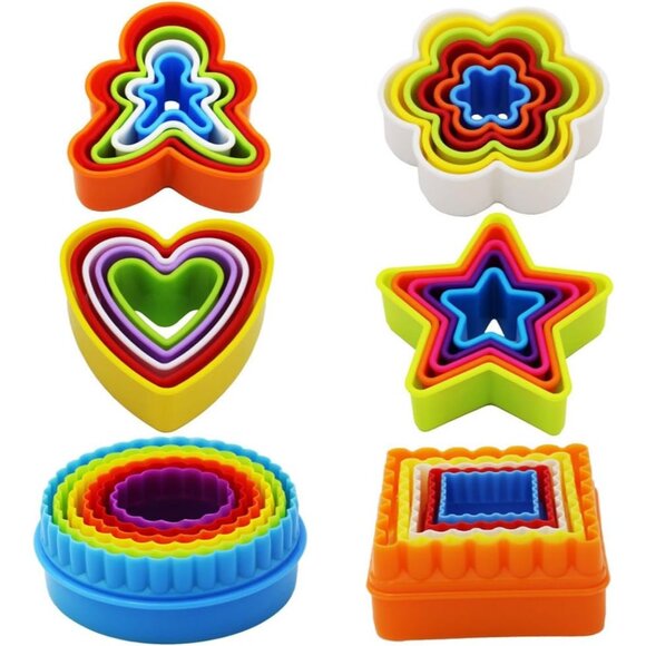 Other - 32 PCS Cookie Cutter Set, Biscuit Cutter Set, Multi-size Sandwich Fondant Cake F